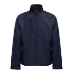 Waterproof polyester and elastane jacket, 280 g/m2 navy-blue colour first view