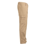 Cotton work trousers with 6 pockets, 240 g/m2, THC Tallinn light brown colour third view