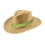 Straw hat made of natural straw for the summer light-green colour