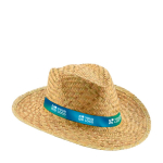 Straw hat with sublimated band in full colour main view