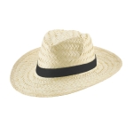 Beachtime straw hat with ribbon black colour