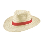 Beachtime straw hat with ribbon red colour