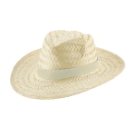 Beachtime straw hat with ribbon beige colour