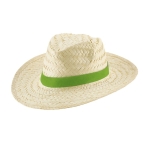 Beachtime straw hat with ribbon light-green colour