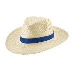 Beachtime straw hat with ribbon navy-blue colour