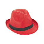 PP hat in assorted colours with included band red colour