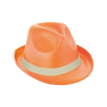 PP hat in assorted colours with included band orange colour