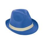 PP hat in assorted colours with included band royal blue colour