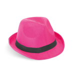 PP hat in assorted colours with included band third view