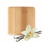 Vanilla-scented candle in a bamboo holder for health salons wood colour fifth view