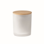 Candle in a glass jar with bamboo lid, in 4 different scents white colour sixth view