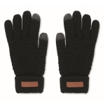 Touchscreen gloves, RPET black colour