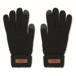 Touchscreen gloves, RPET black colour main view