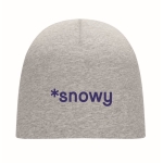 Unisex winter cotton beanie, 190 g/m2 grey colour second main view