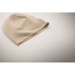 Unisex winter cotton beanie, 190 g/m2 beige colour fourth photographic view