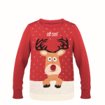 Christmas sweater with a festive look red colour view with print area