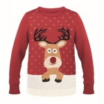 Christmas jumpers in 3 fun designs, red colour