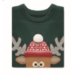 Christmas jumpers in 3 fun designs, green colour third view