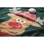 Christmas jumpers in 3 fun designs, green colour fourth photographic view