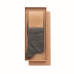 Cotton rich socks with a label dark grey colour third view