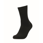 Cotton rich socks with a label in large sizes black colour