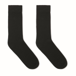 Cotton rich socks with a label in large sizes black colour second view