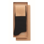 Cotton rich socks with a label in large sizes black colour third view