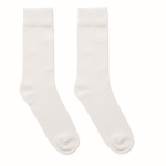 Cotton rich socks with a label in large sizes white colour second view