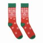 Christmas socks with label red colour second view