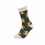 Christmas socks with label yellow colour