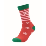 Christmas socks in a gift box red colour