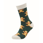 Christmas socks in a gift box yellow colour