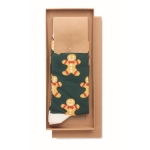 Christmas socks in a gift box yellow colour third view