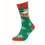 Christmas socks in a gift box green colour