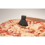 Pizza cutter with an axe design and bamboo handle black colour fourth photographic view