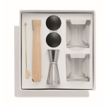 7-piece stainless steel cocktail set, glasses, stirrers & more silver colour fifth view