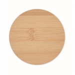 Round bamboo coaster wood colour second view