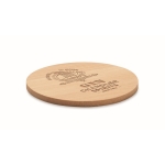 Round bamboo coaster wood colour main view