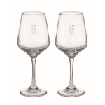 Set of 2 wine glasses, 200 ml view with print area