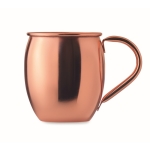 Stainless steel cocktail cup, matte copper finish, 400 ml salmon colour third view