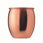 Stainless steel cocktail cup, matte copper finish, 400 ml salmon colour fourth view