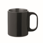 Double wall stainless steel mug with PP handle, 300 ml black colour