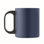 Double wall stainless steel mug with PP handle, 300 ml ultramarine blue colour third view