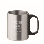 Double wall stainless steel mug with PP handle, 300 ml view with print area