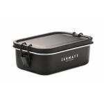 Stainless steel lunch boxes with dividers and clips, 750 ml black colour main view