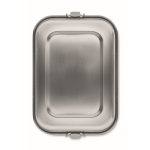 Large steel lunch box with divider, 1.2 L silver colour sixth view