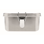 Large steel lunch box with divider, 1.2 L silver colour eighth view