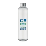 Large transparent Tritan bottle with screw cap, 1 L view with print area