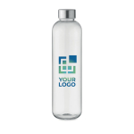 Large transparent Tritan bottle with screw cap, 1 L view with print area