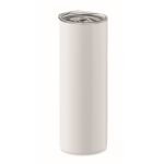 White stainless steel thermal mug, 590 ml white colour